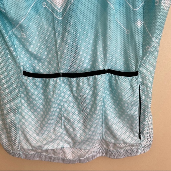 BALEAF Women’s Cycling Bike Zip Up Top Hem Gripper 4 Back Pockets Turquoise Sz L - Picture 5 of 11